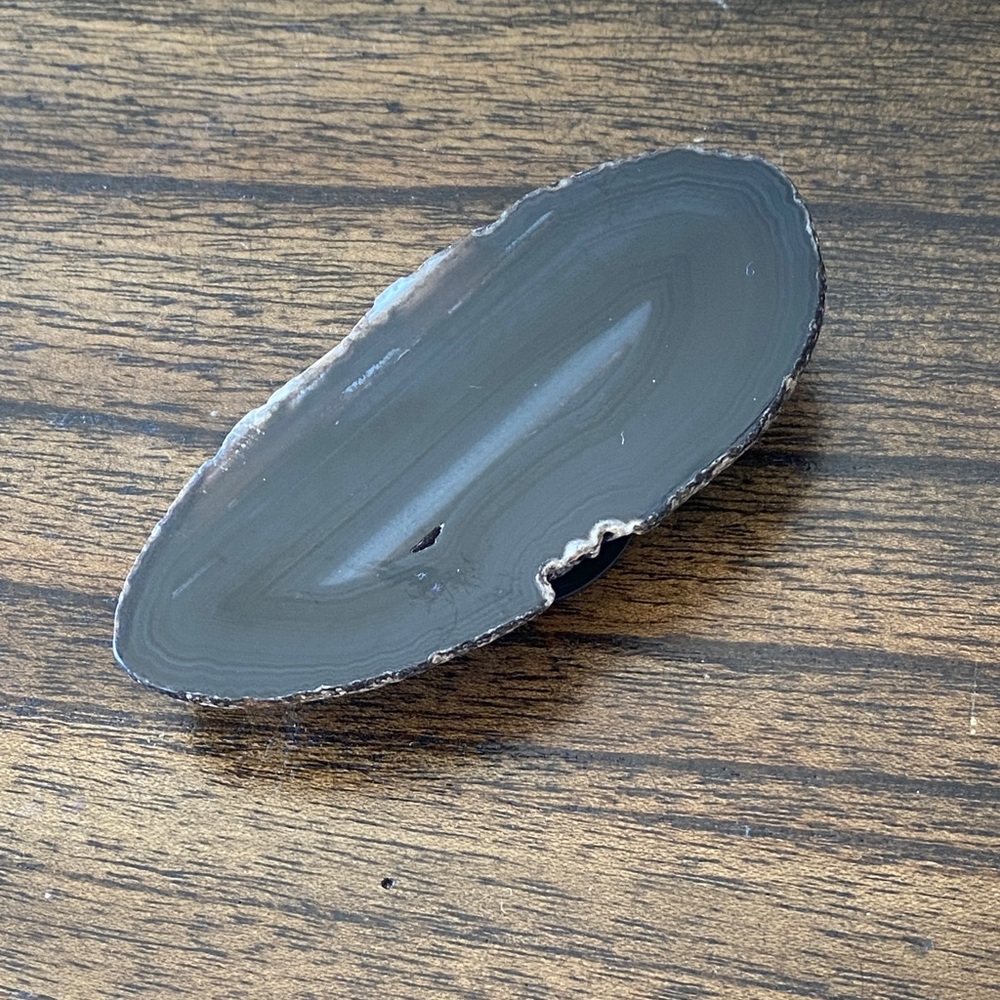 Agate Slice Phone Grip Black/Brown